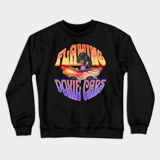 Flaming Dachshund Cars Crewneck Sweatshirt